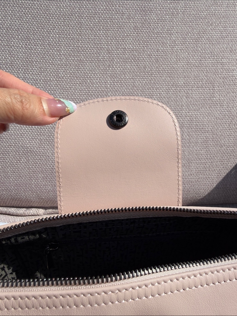 Longchamp Small Light Pink Leather Crossbody Bag Silver Hardware - Picture 8 of 14